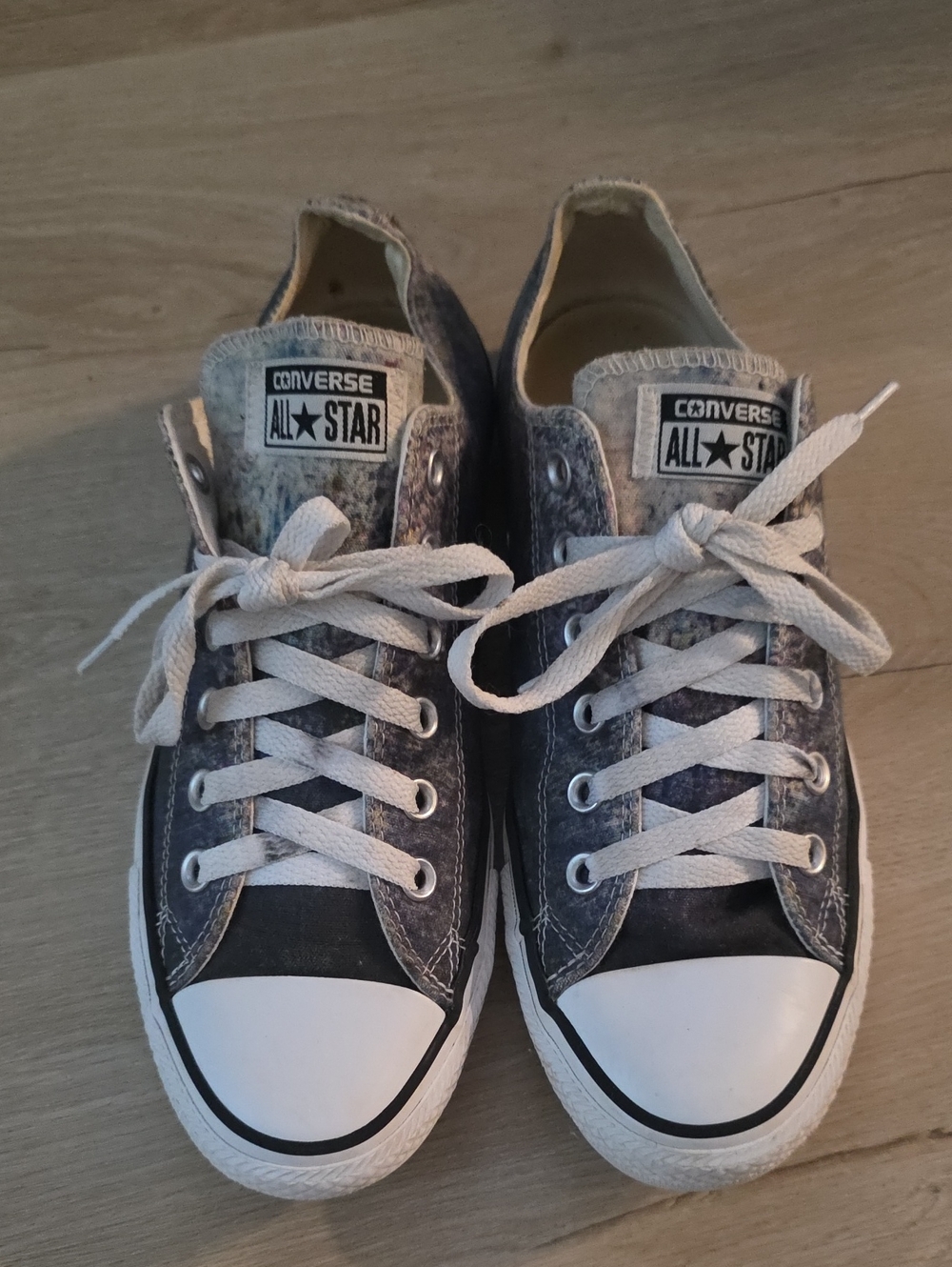 Converse Chuck Taylor All Star Low Top Washed Denim Blue Gray Women's 9